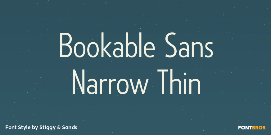 Bookable Sans Narrow Thin Poster
