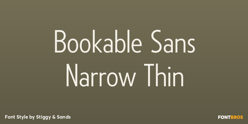 Bookable Sans Narrow Thin Poster