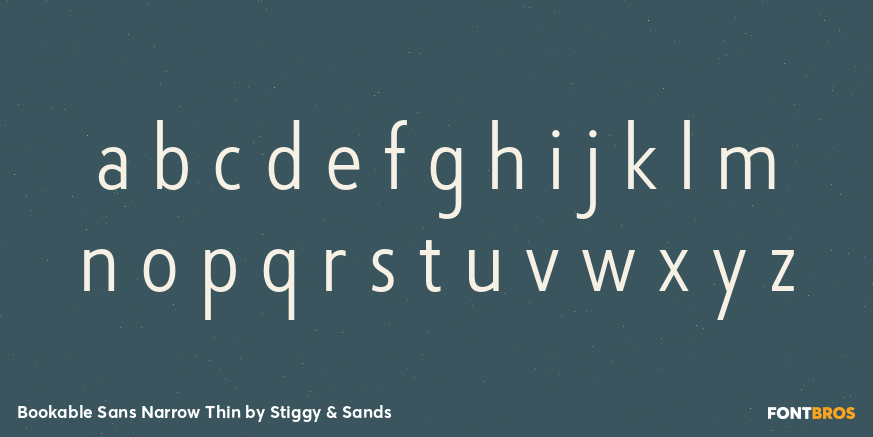Bookable Sans Narrow Thin Font Poster #1