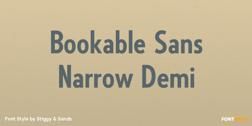 Bookable Sans Narrow Demi Poster