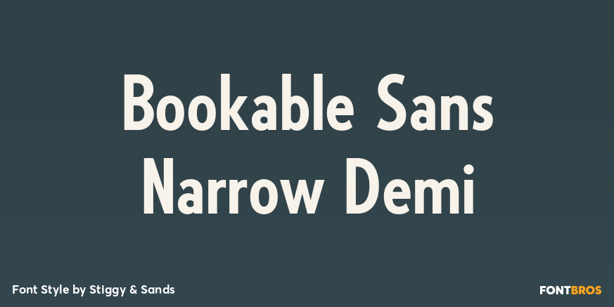 Bookable Sans Narrow Demi Poster