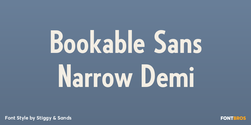 Bookable Sans Narrow Demi Poster