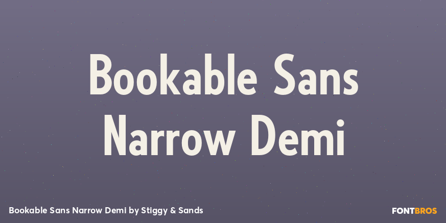Bookable Sans Narrow Demi Poster