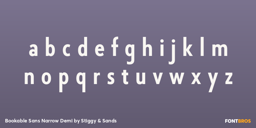 Bookable Sans Narrow Demi Font Poster #3