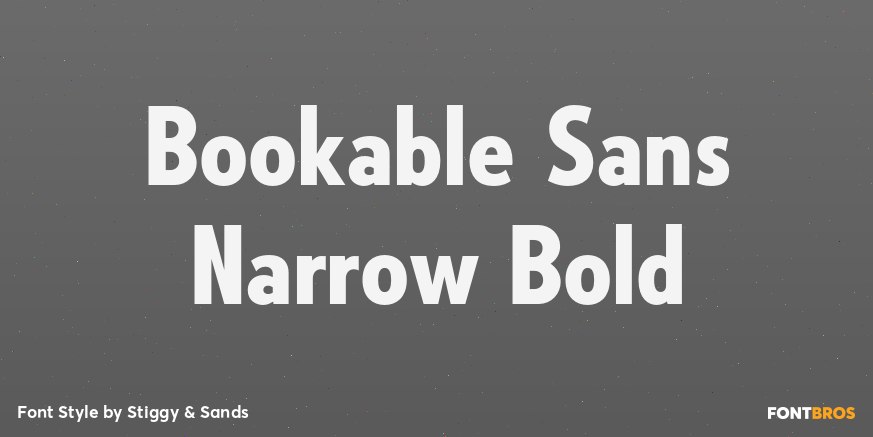 Bookable Sans Narrow Bold Poster
