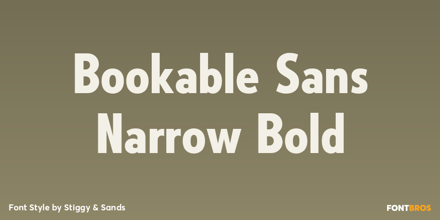 Bookable Sans Narrow Bold Poster