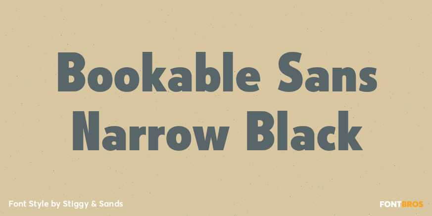 Bookable Sans Narrow Black Poster