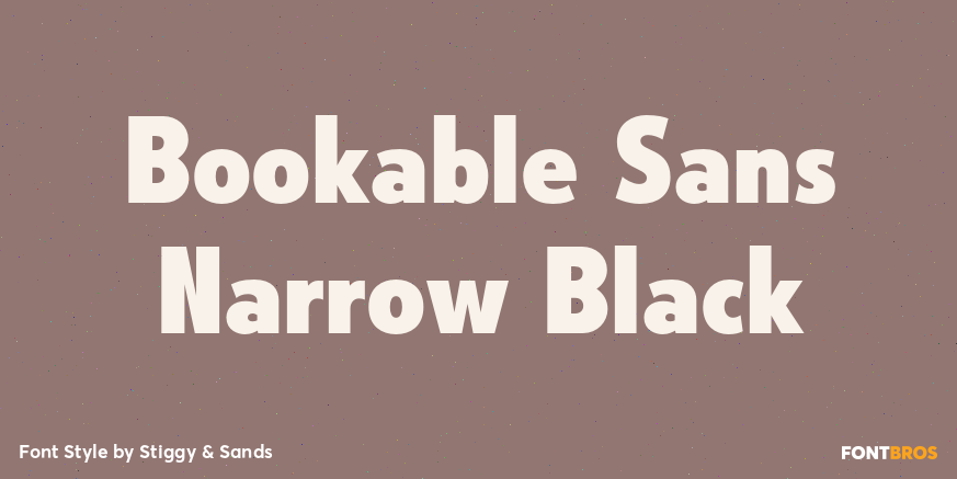 Bookable Sans Narrow Black Poster