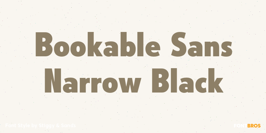 Bookable Sans Narrow Black Poster