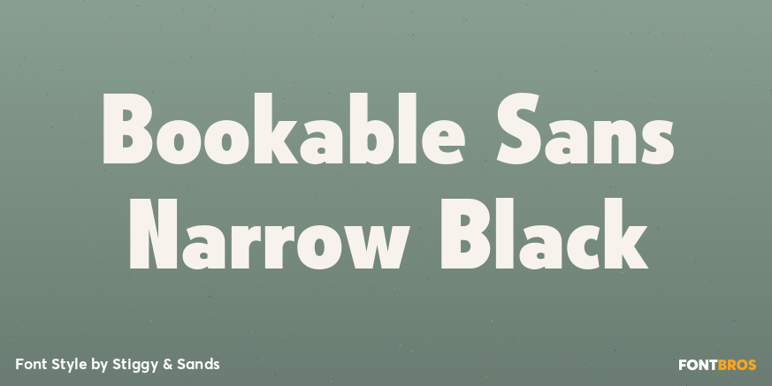Bookable Sans Narrow Black Poster