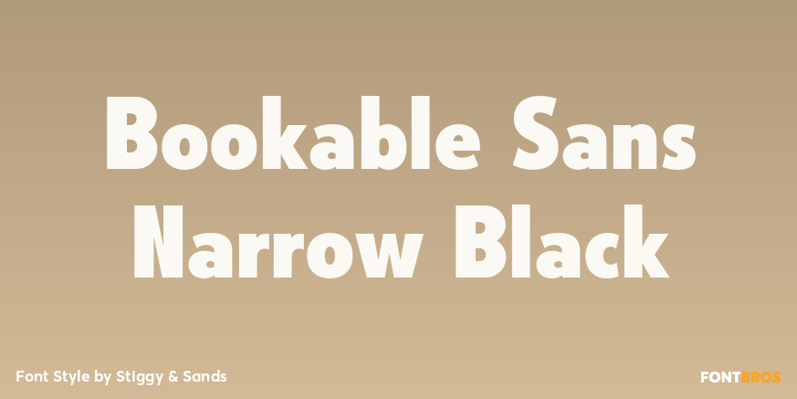 Bookable Sans Narrow Black Poster