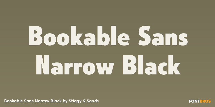 Bookable Sans Narrow Black Poster