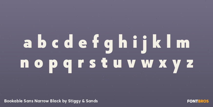 Bookable Sans Narrow Black Font Poster #1