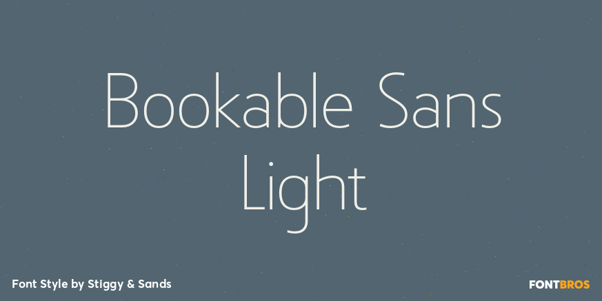 Bookable Sans Light Poster