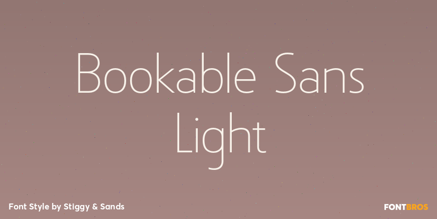 Bookable Sans Light Poster