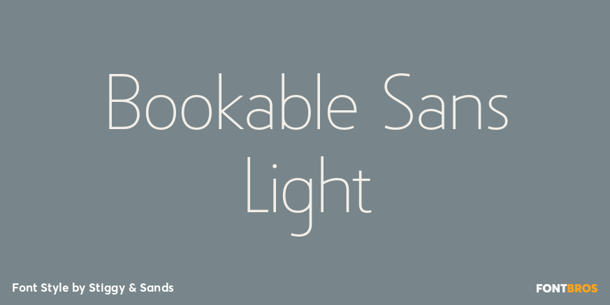 Bookable Sans Light Poster