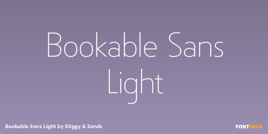 Bookable Sans Light Poster