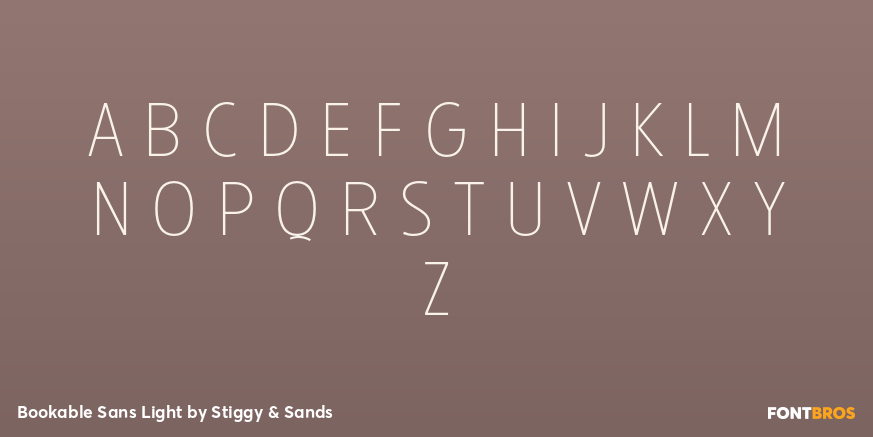 Bookable Sans Light Font Poster #2