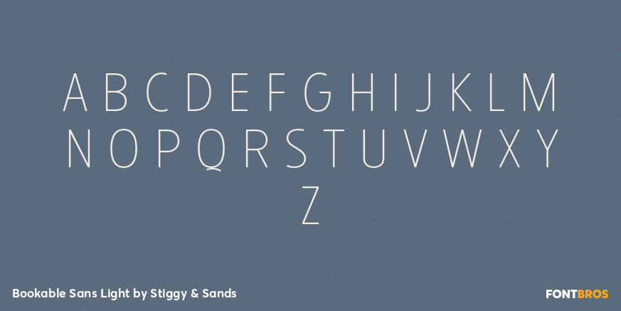 Bookable Sans Light Font Poster #1