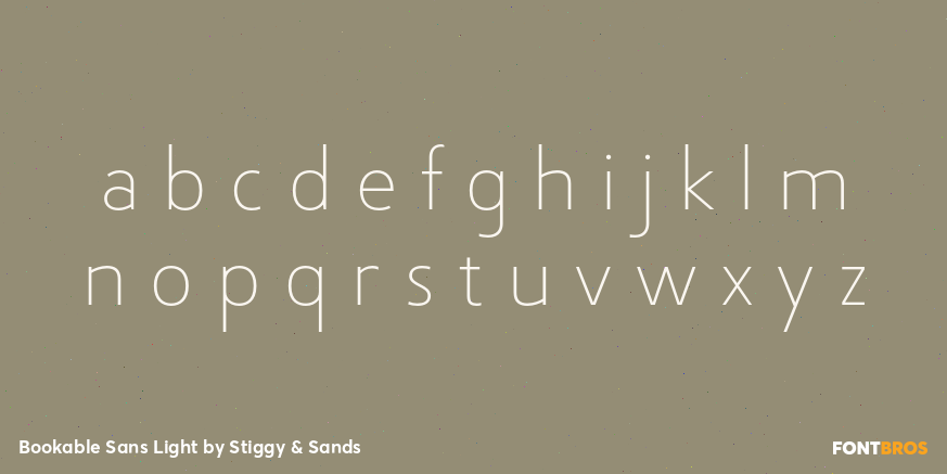 Bookable Sans Light Font Poster #1