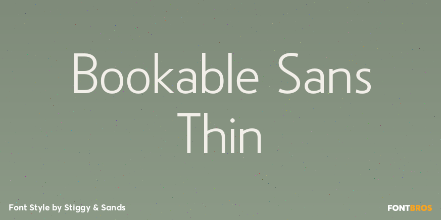 Bookable Sans Thin Poster