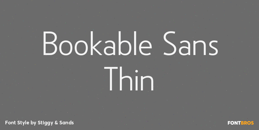 Bookable Sans Thin Poster