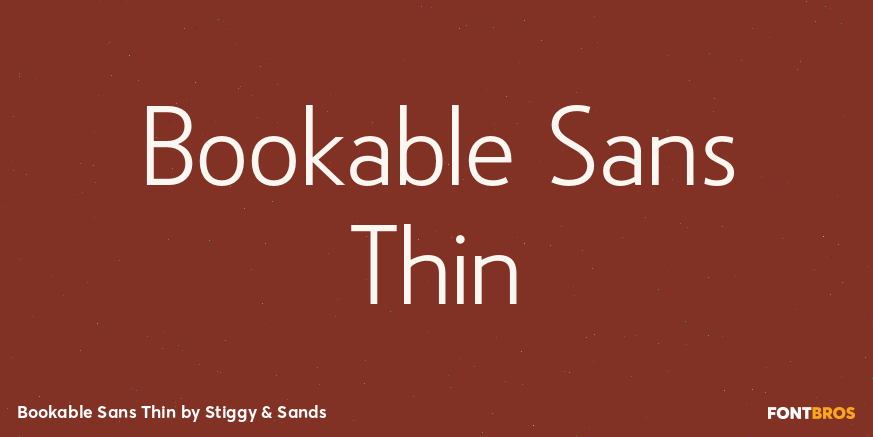 Bookable Sans Thin Poster