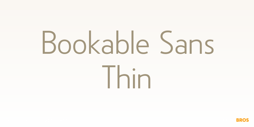 Bookable Sans Thin Poster