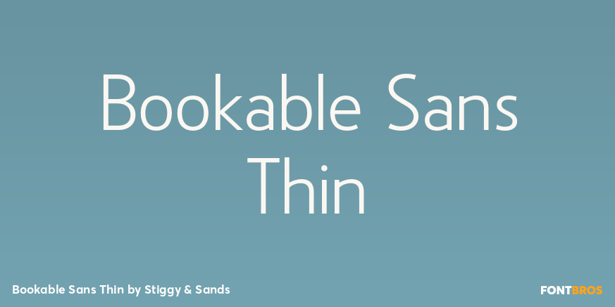 Bookable Sans Thin Poster