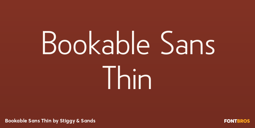 Bookable Sans Thin Poster