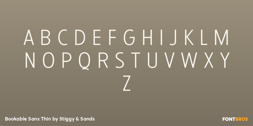 Bookable Sans Thin Font Poster #2