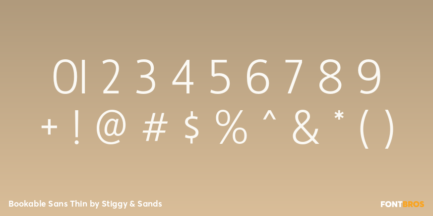 Bookable Sans Thin Font Poster #4