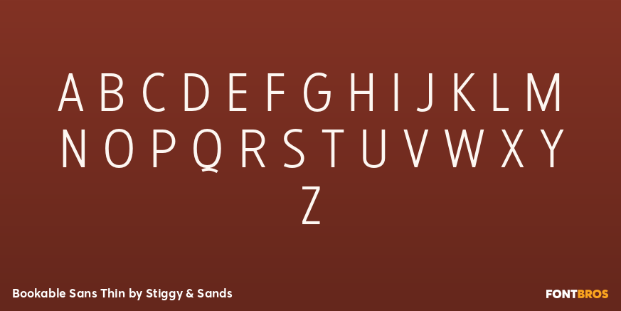 Bookable Sans Thin Font Poster #1