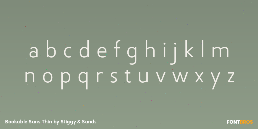 Bookable Sans Thin Font Poster #1
