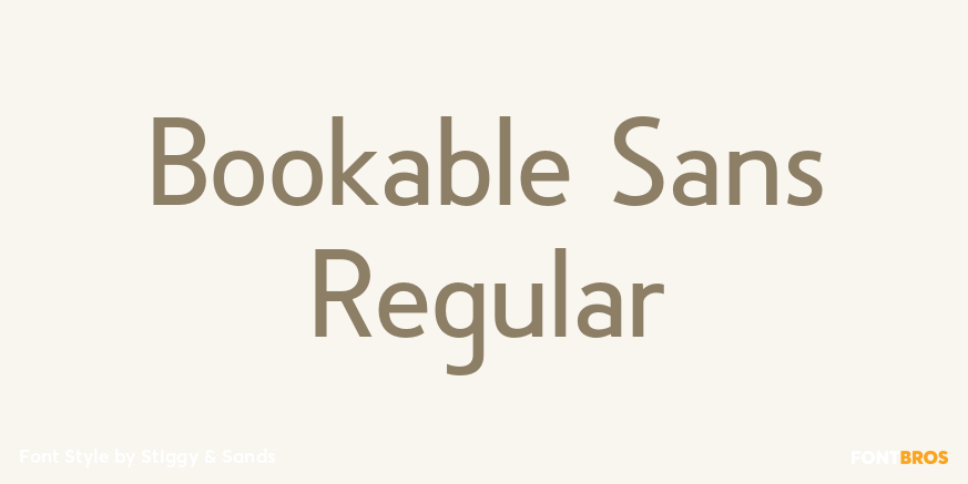 Bookable Sans Regular Poster