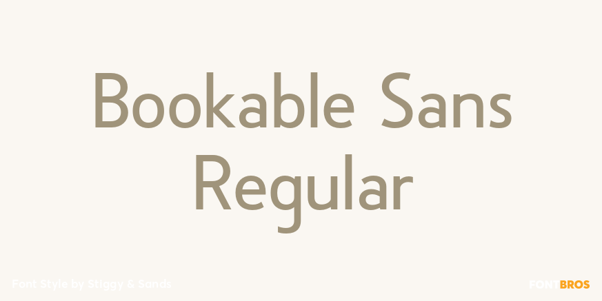 Bookable Sans Regular Poster