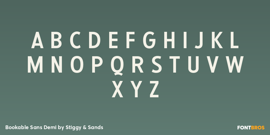 Bookable Sans Demi Font Poster #1