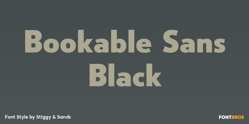 Bookable Sans Black Poster
