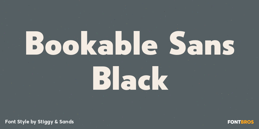 Bookable Sans Black Poster