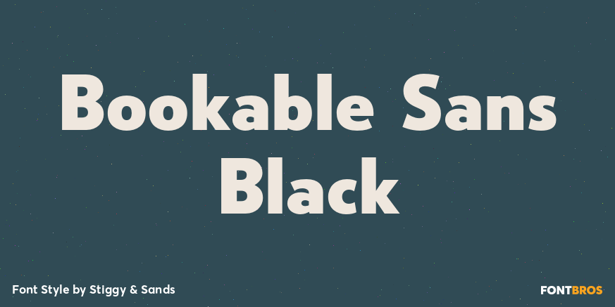 Bookable Sans Black Poster