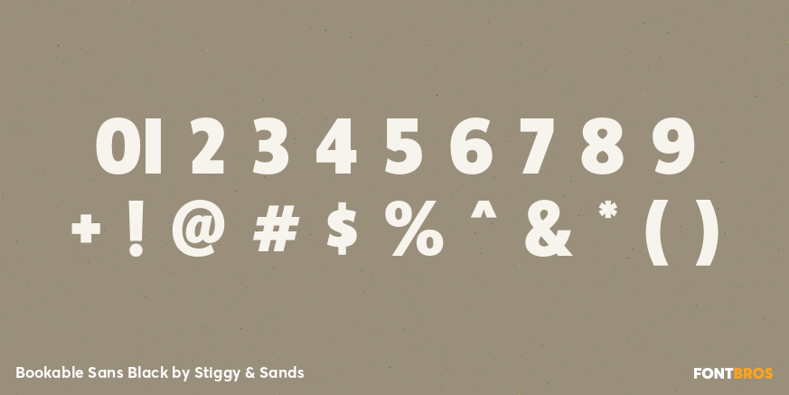 Bookable Sans Black Font Poster #1