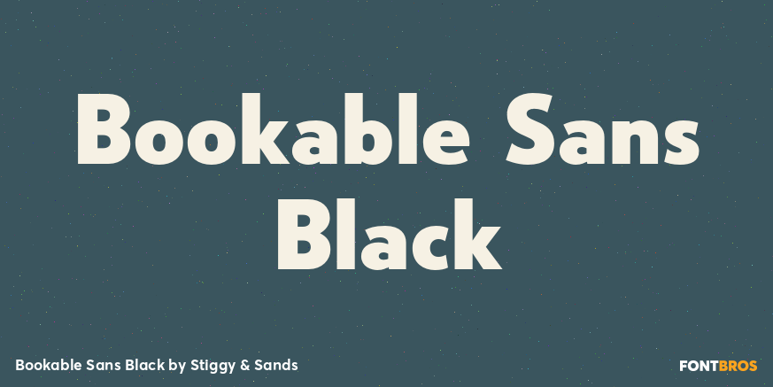 Bookable Sans Black Poster