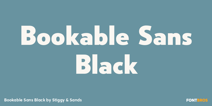 Bookable Sans Black Poster