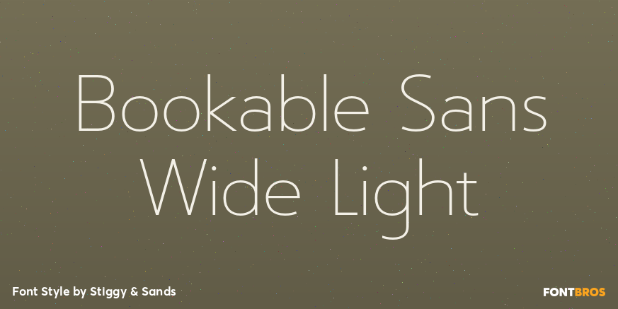Bookable Sans Wide Light Poster