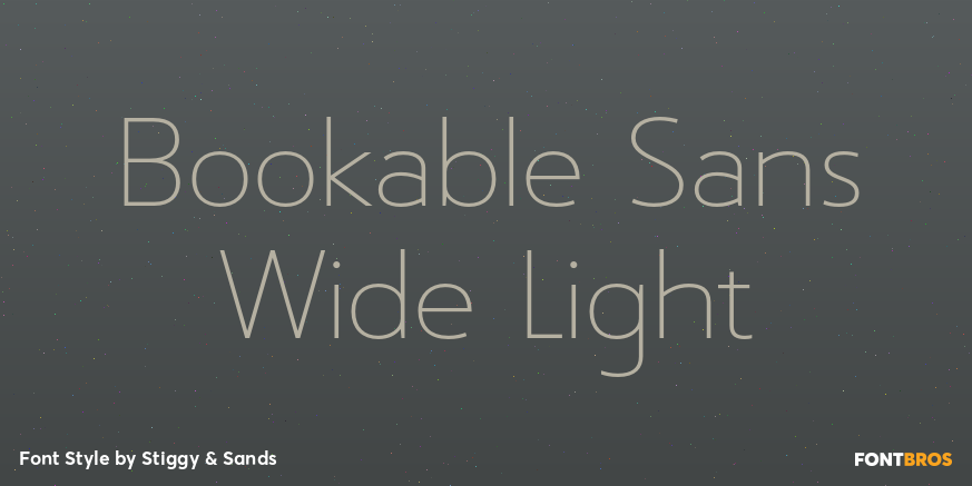 Bookable Sans Wide Light Poster