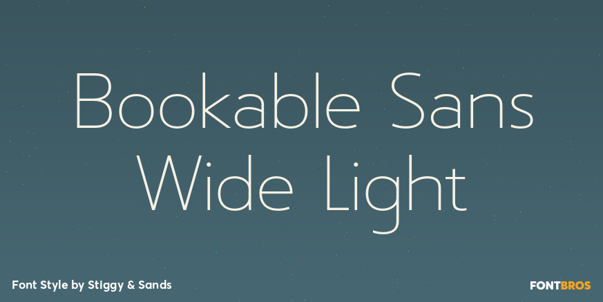 Bookable Sans Wide Light Poster