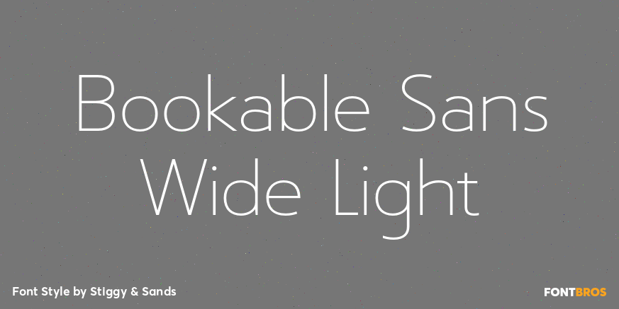 Bookable Sans Wide Light Poster