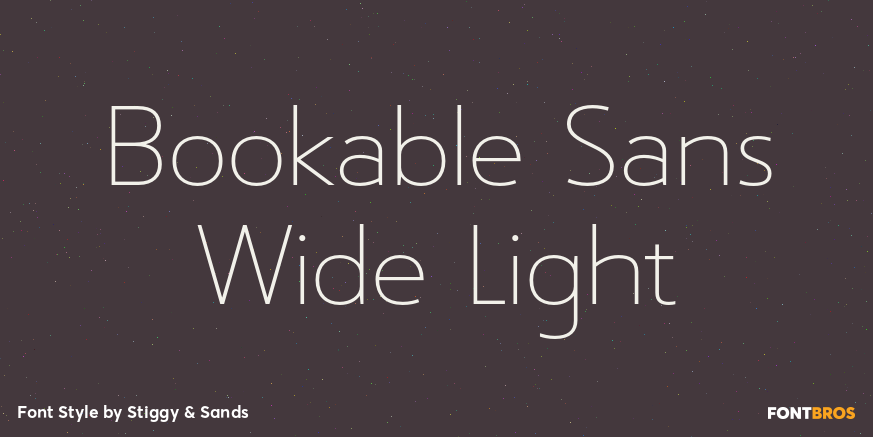 Bookable Sans Wide Light Poster