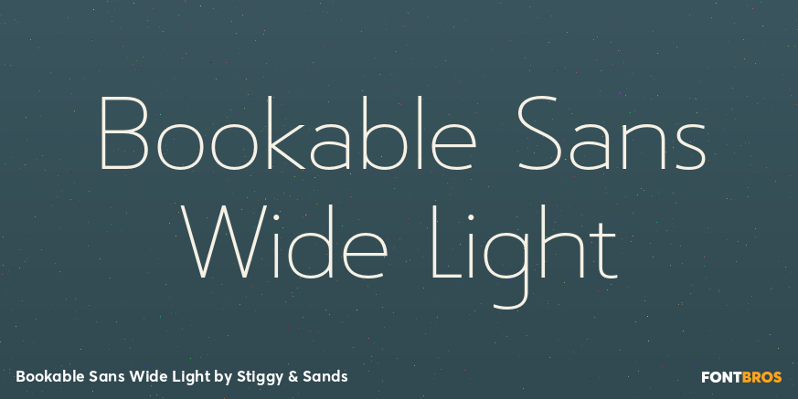 Bookable Sans Wide Light Poster