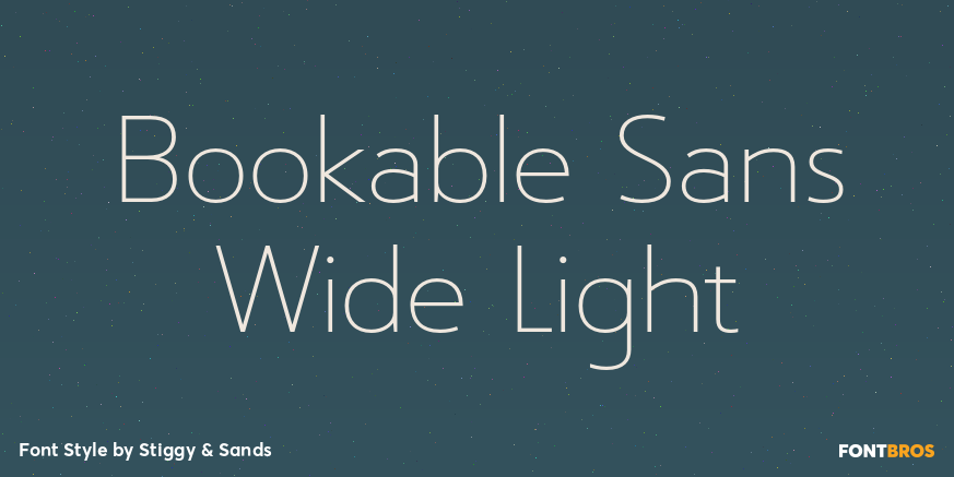 Bookable Sans Wide Light Poster